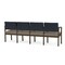 Lesro Lenox Steel 4 Seat Tandem Seating Metal Frame, Bronze, RS Night Sky Back, MD Farro Seat LS4103 - alternate 3